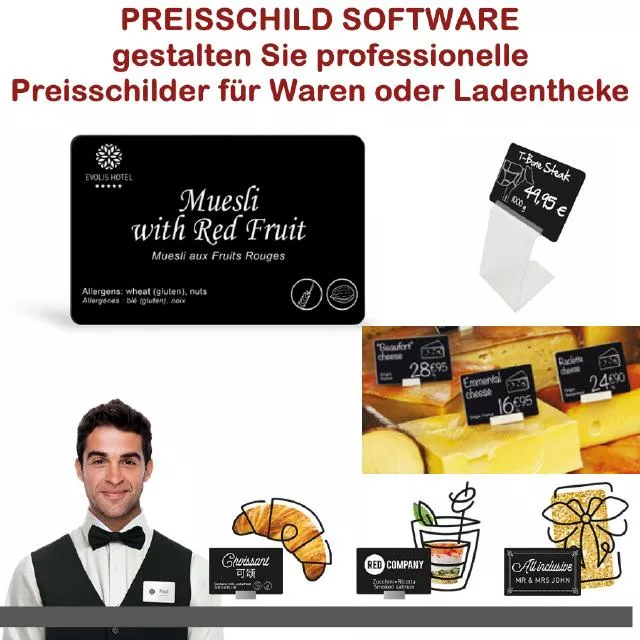 PREISSCHILD-SOFWARE FÜR PREISSCHILDDRUCKER ✔ PREISSCHILD-SOFWARE für die Gestaltung von Preisschildkarten günstig kaufen