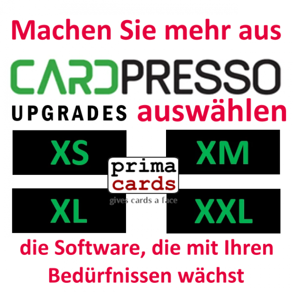 CardPresso Kartendrucker-Software Upgrade-Manager für jede Version günstig nachbestellen