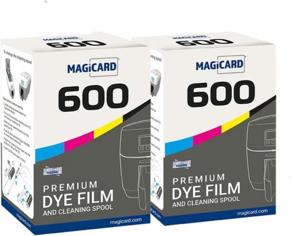 Magicard Farbband YMCKOK MB250YMCKOK für den farbigen Druck von bis zu 250 Kartenseiten in Farbe + Rückseite schwarz inkl. Reinigungsrolle.