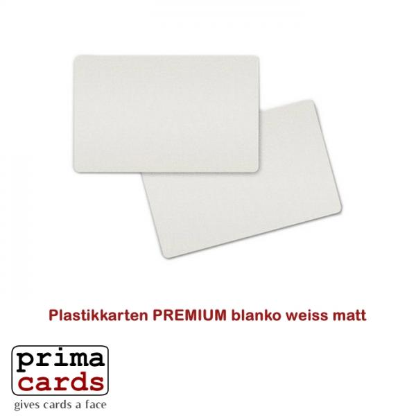 Plastikkarten PREMIUM weiss matt ISO 86 x54x 0,76mm 500 Stk günstig kaufen